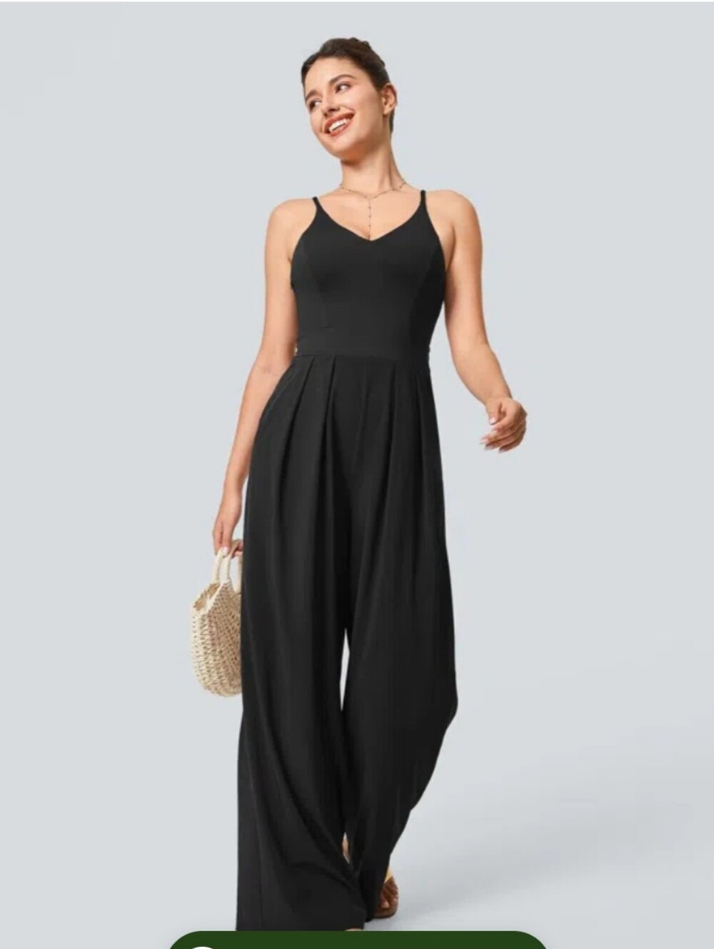 Halara Breezeful™ Backless Side Invisible Zipper Pocket Wide Leg MED New